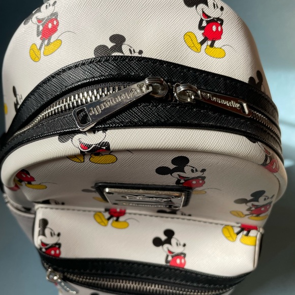 EUC Disney x Loungefly Mickey Mouse Allover Classic Standing Mini Backpack - Picture 3 of 7
